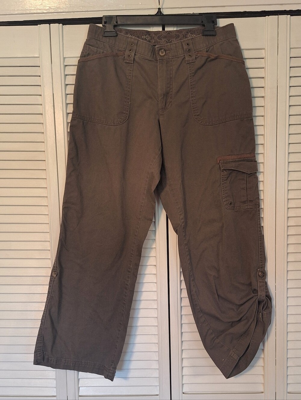 Lee Comfort Waistband Gray Y2K Cargo Pants Sz 28  Petite *L3